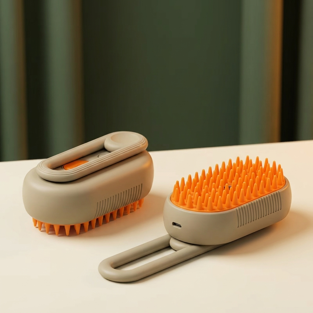 Brosse massante vapeur 3 en 1 pliable - Nos essentiels