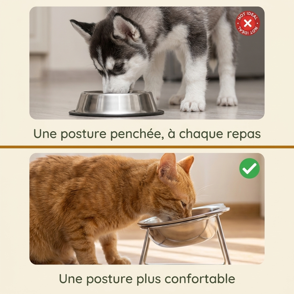 Gamelle acier inclinée surélevée - Nos essentiels