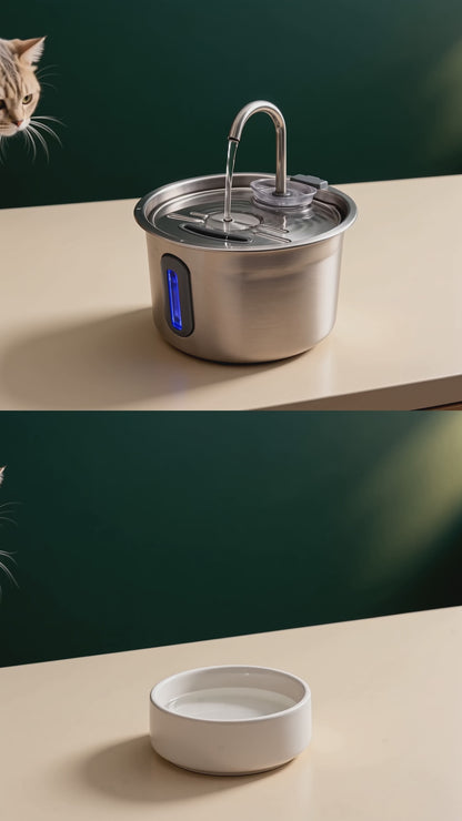 Fontaine à eau acier inoxydable 2,2L - Nos essentiels