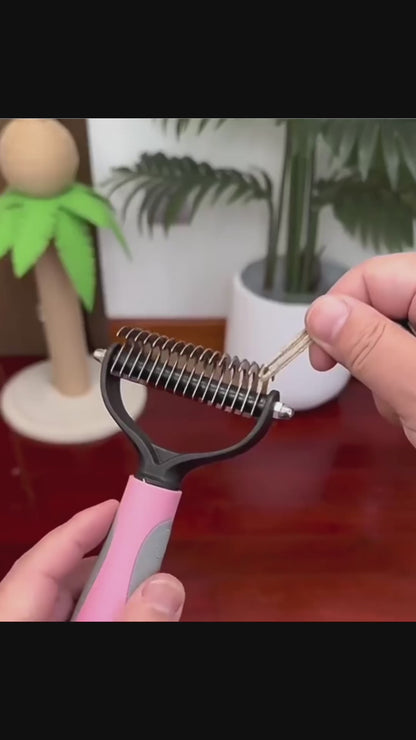 Brosse démêlante professionnelle double face
